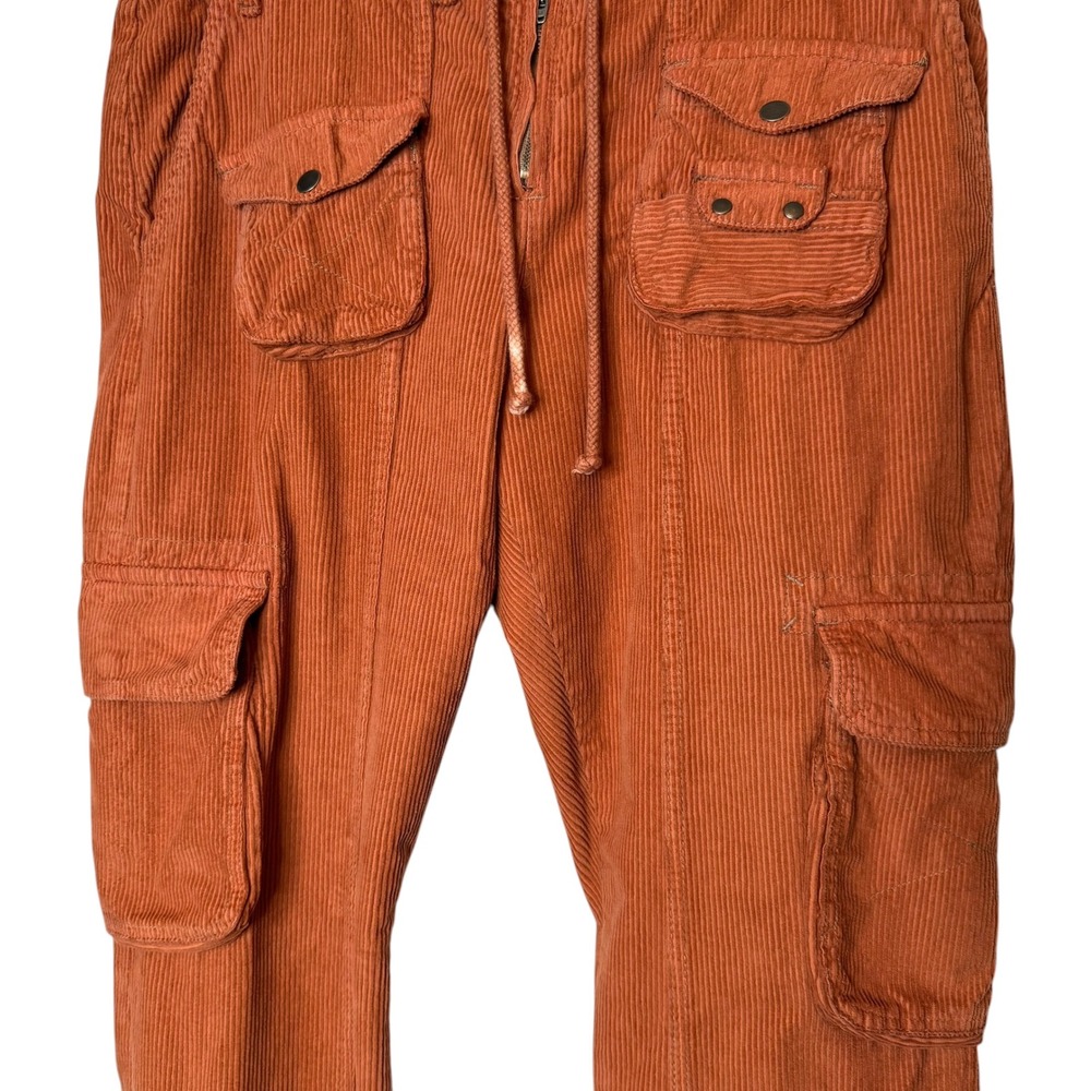 Free People Tahiti Corduroy Cargo Pants Copper Retro Utility size Medium - Picture 5 of 7